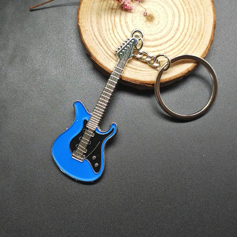 Classic Guitar Keychain Car Key Chain Key Ring  Musical Instruments  pendant For Man Women Gift wholesale 17079