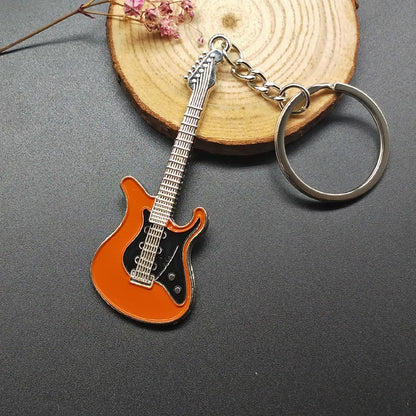 Classic Guitar Keychain Car Key Chain Key Ring  Musical Instruments  pendant For Man Women Gift wholesale 17079