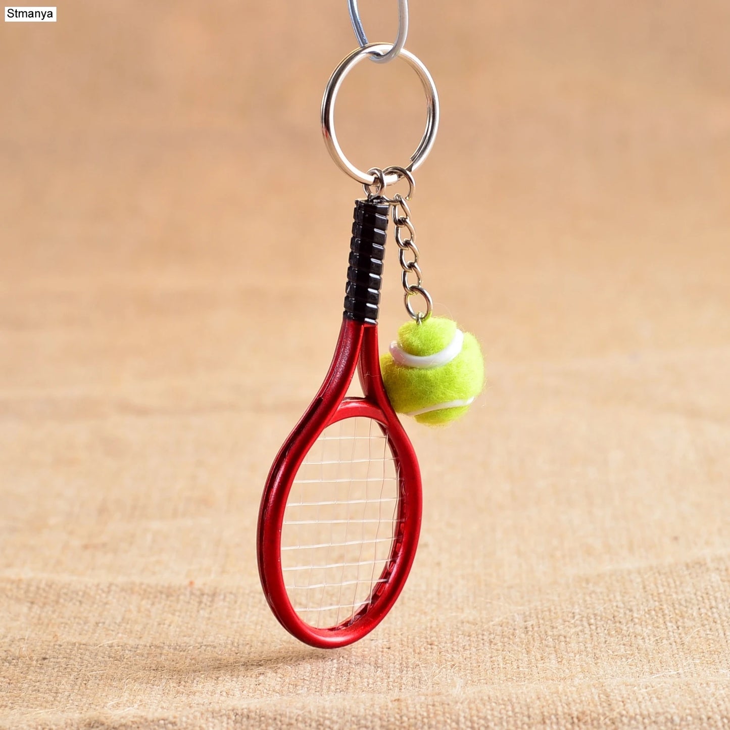 Cute Sport Mini Tennis Racket Pendant Keychain Keyring Key Chain Ring Finder Holer Accessories/Gifts