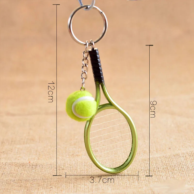 Cute Sport Mini Tennis Racket Pendant Keychain Keyring Key Chain Ring Finder Holer Accessories/Gifts