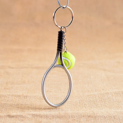 Cute Sport Mini Tennis Racket Pendant Keychain Keyring Key Chain Ring Finder Holer Accessories/Gifts