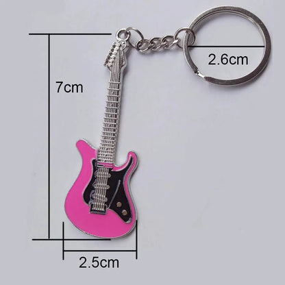 Classic Guitar Keychain Car Key Chain Key Ring  Musical Instruments  pendant For Man Women Gift wholesale 17079