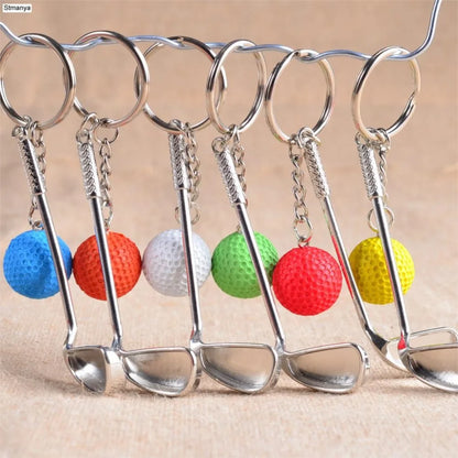 Golf ball key chain top grade metal Keychain Car Key Chain Key Ring sporting goods sports Gift For souvenir ball key ring 17167