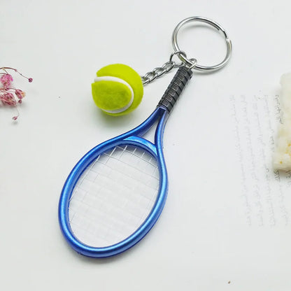 Cute Sport Mini Tennis Racket Pendant Keychain Keyring Key Chain Ring Finder Holer Accessories/Gifts